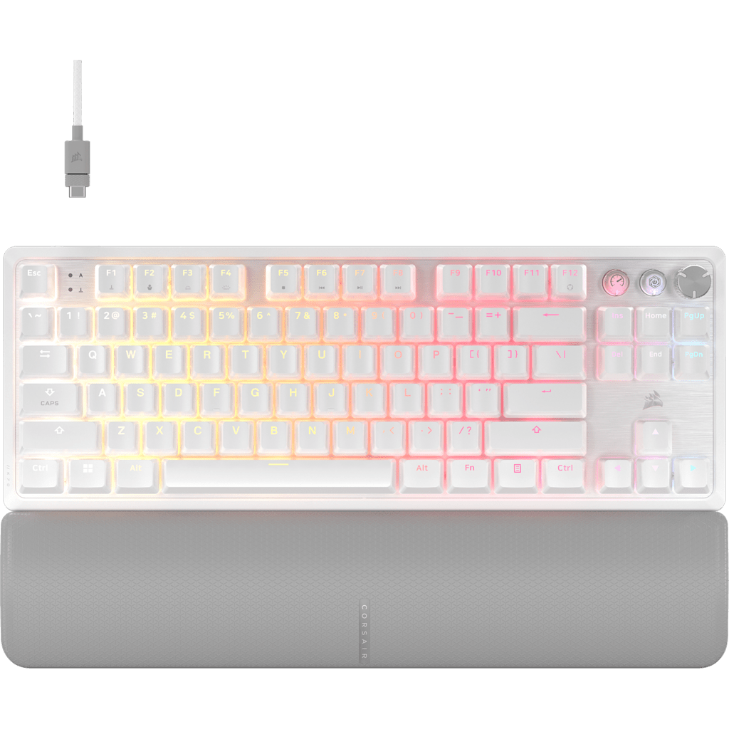K70 PRO TKL High-Performance Hall Effect Programmable Gaming Keyboard with Rapid Trigger - White