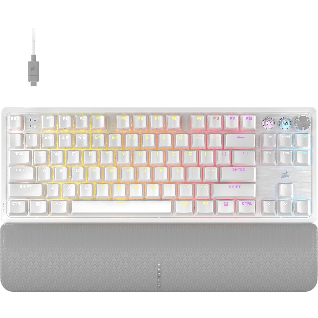 K70 PRO TKL High-Performance Hall Effect Programmable Gaming Keyboard with Rapid Trigger - White