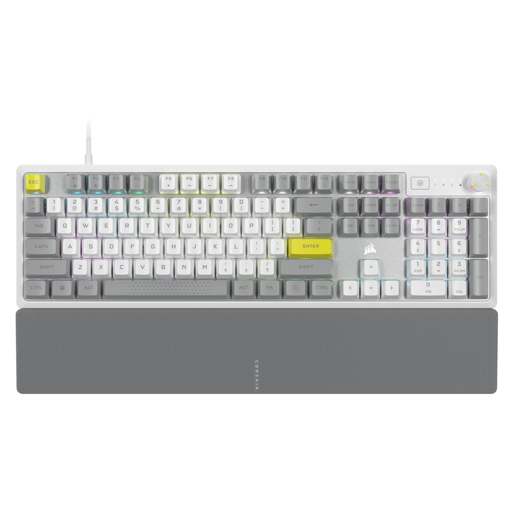 K70 CORE SE RGB Mechanical Gaming Keyboard with Palm Rest — White