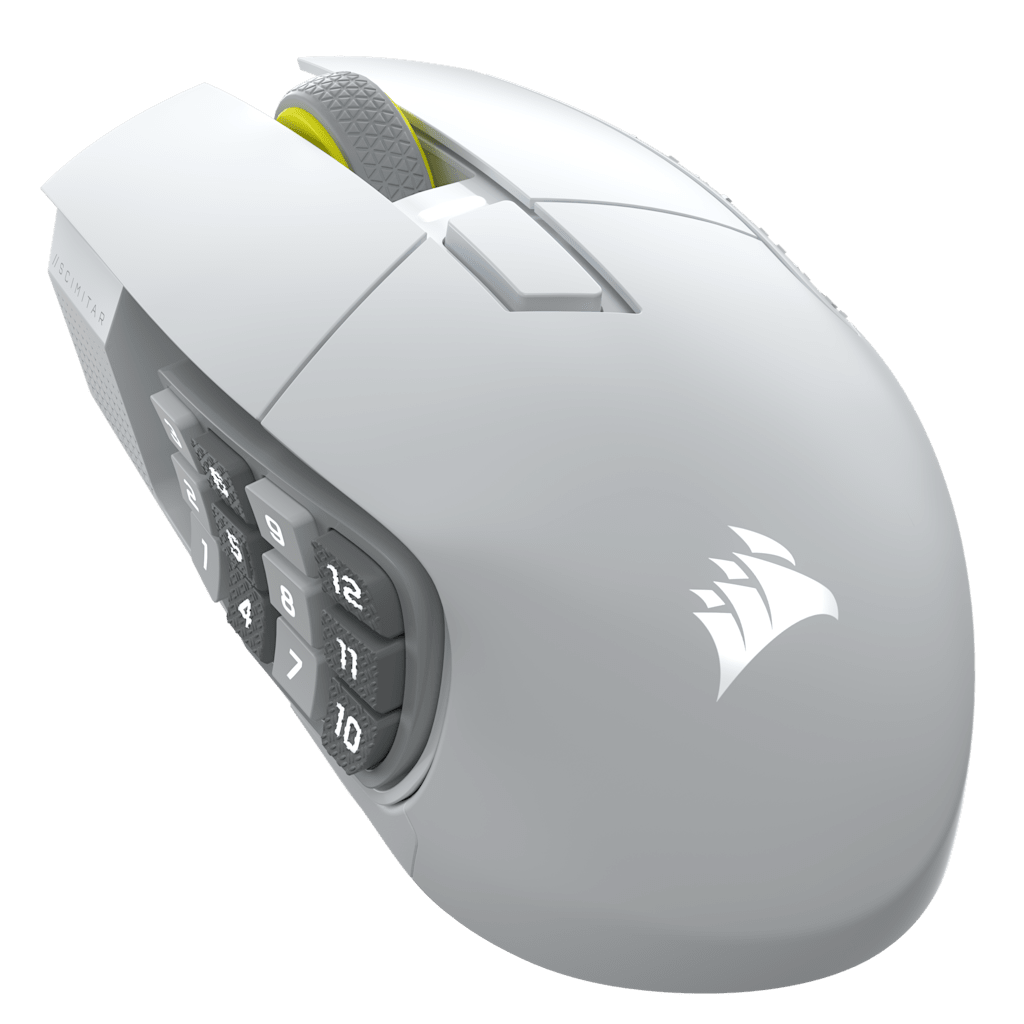 Scimitar Elite Wireless SE MMO Gaming Mouse – White