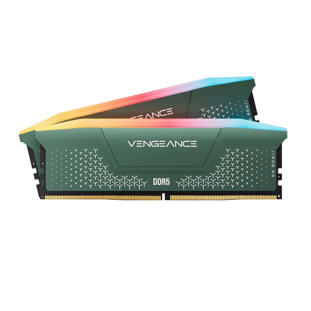 Vengeance RGB RS 32GB (2 x 16GB) DDR5 DRAM Up To 6000MT/s CL38 AMD EXPO & Intel XMP Memory Kit - Green