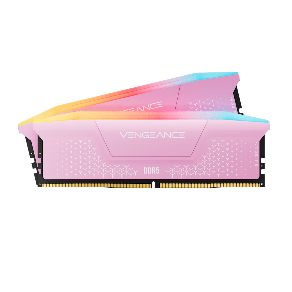 Vengeance RGB RS 32GB (2 x 16GB) DDR5 DRAM Up To 6000MT/s CL38 AMD EXPO & Intel XMP Memory Kit - PINK