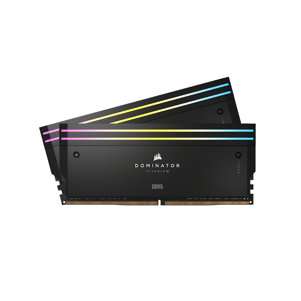 Dominator Titanium RGB 32GB (2x16GB) DDR5 DRAM Up To 7000MT/s CL34 Intel XMP Memory Kit — Black