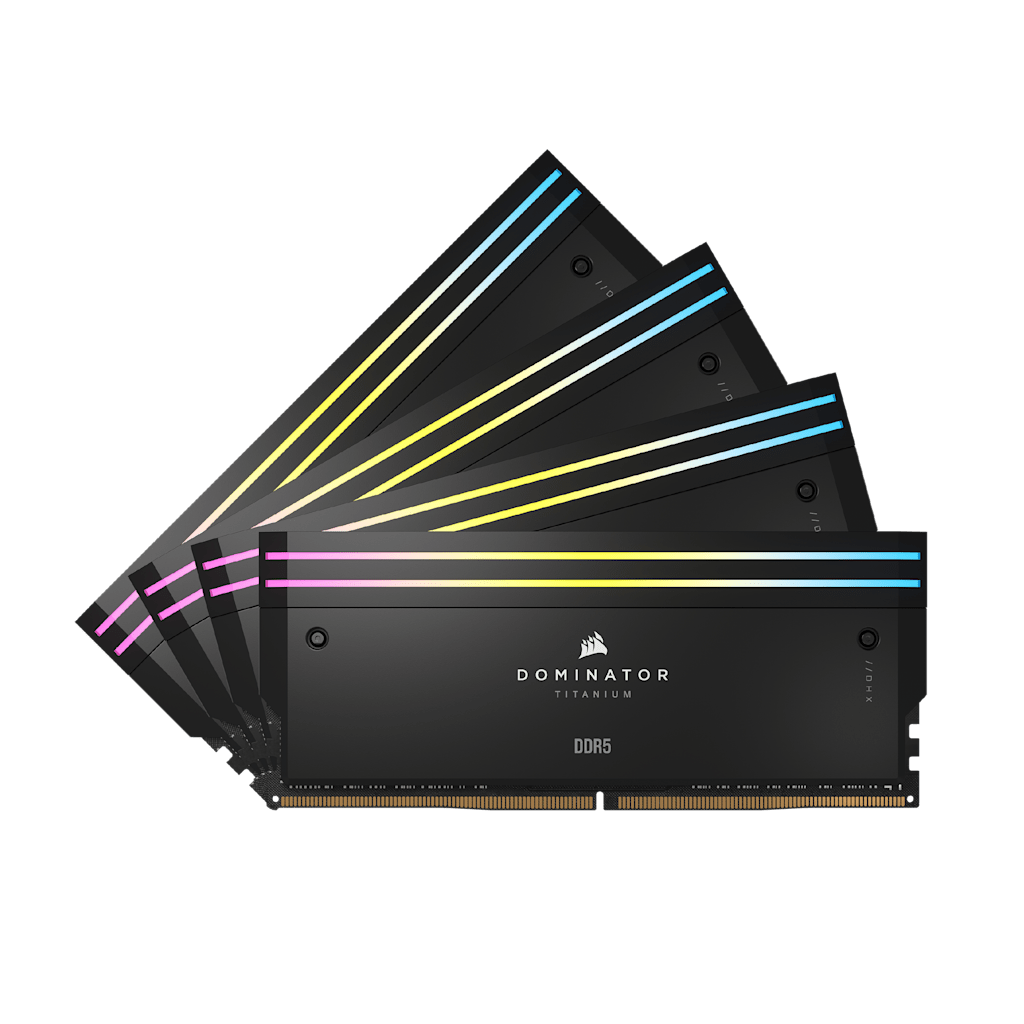 Dominator Titanium RGB 64GB (4x16GB) DDR5 DRAM Up To 6000MT/s CL36 Intel XMP Memory Kit — Black
