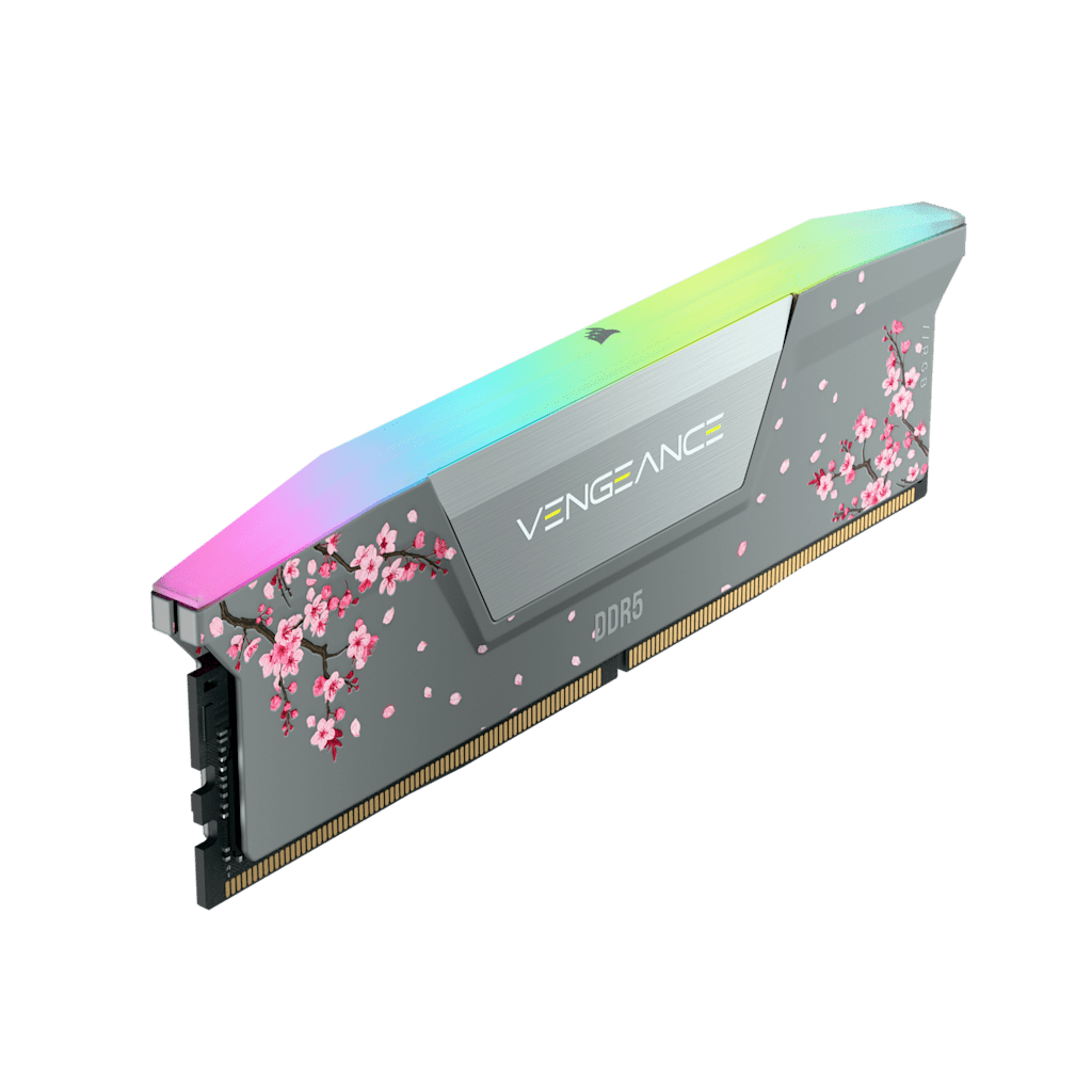 Vengeance RGB 32GB (2x16GB) DDR5 DRAM Up To 6000MT/s CL36 AMD EXPO & Intel XMP Memory Kit - Cherry Blossom Gray