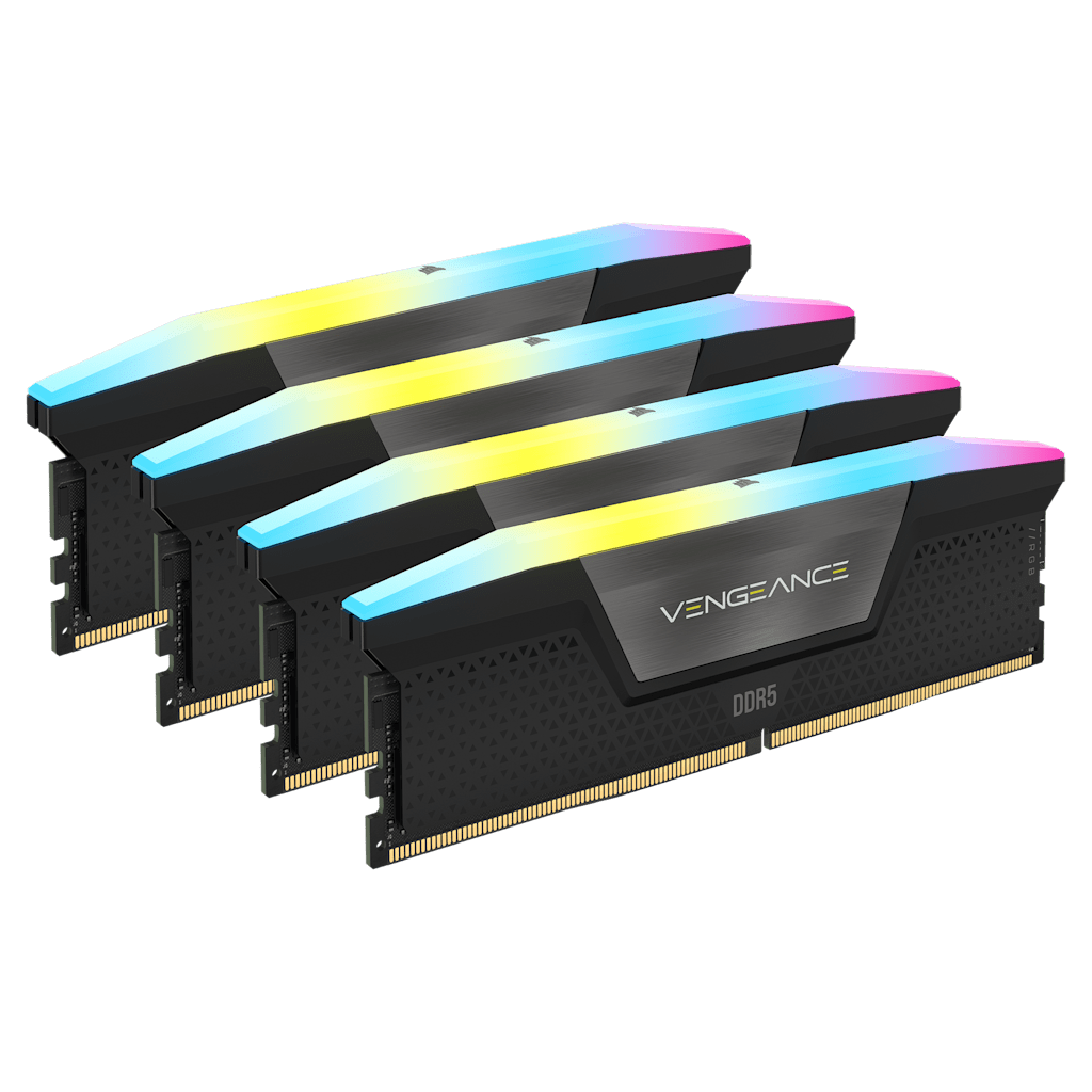 Vengeance RGB 128GB (4x32GB) DDR5 DRAM Up To 5600MT/s CL40 Memory Kit — Black