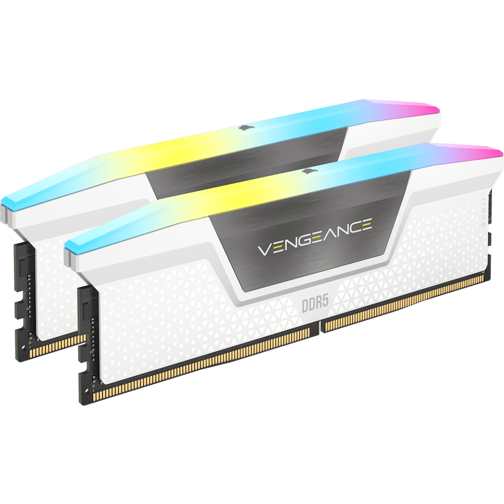 Vengeance RGB 32GB (2x16GB) DDR5 DRAM Up To 6000MT/s CL36 Memory Kit — White