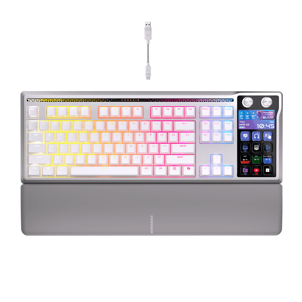 Galleon 100 SD Stream Deck-Integrated Mechanical Keyboard - White