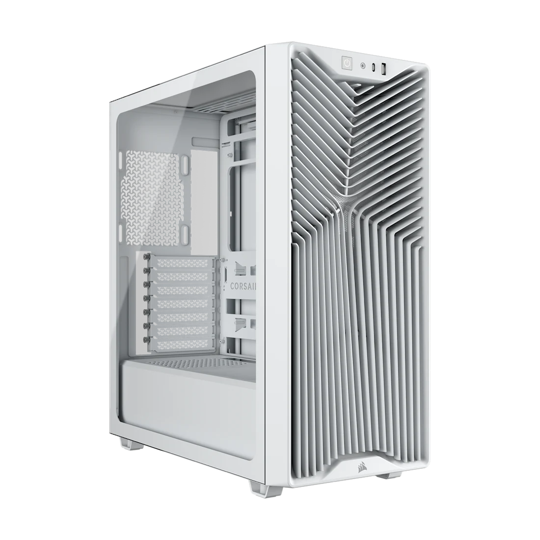 Corsair 3200d rs | belo ohišje midi-tower | atx mini-itx micro-atx | kaljeno steklo | 3x rs120 ventilatorji | računalniško ohišje 1 Corsair 3200d rs white belo računalniško ohišje s kaljenim steklom in zračnim sprednjim panelom