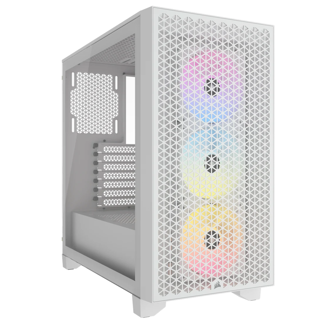 Caja Corsair 3000D RGB Airflow ATX Blanca (CC-9011256-WW) imagen 1
