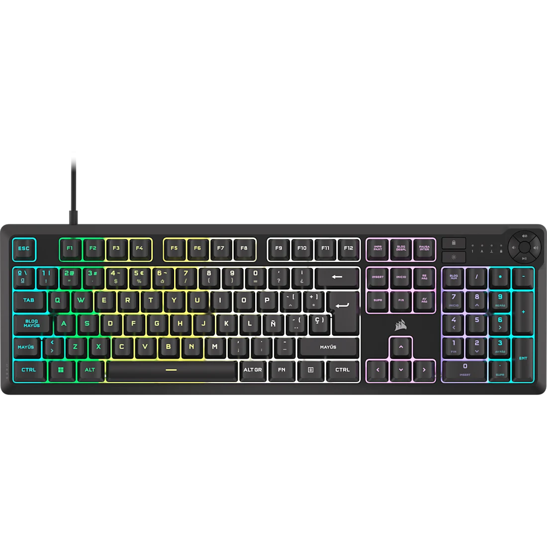 Teclado Corsair K55 Core USB-A Negro (CH-9226C65-ES) imagen oficial o realista del producto