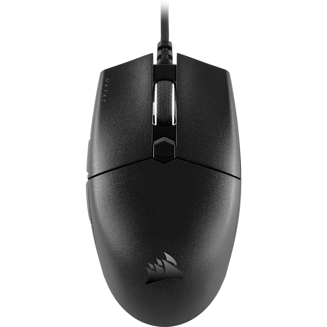 Corsair katar pro xt optična rgb žična gaming miška črna pogled od zgoraj