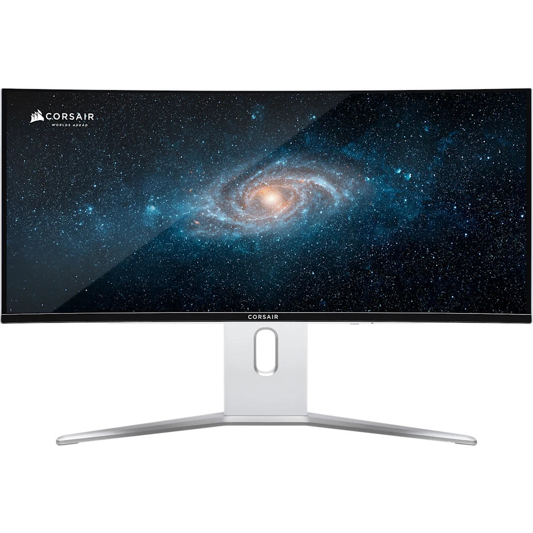 Corsair xeneon 34wqhd240-c 34 palčni qd-oled ukrivljen gaming monitor sprednji pogled