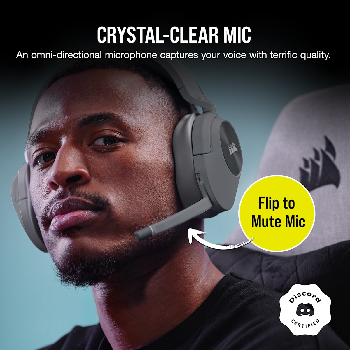 Corsair HS55 Wireless Core Gaming Headset, цвет: Графитовый серый — фото 4