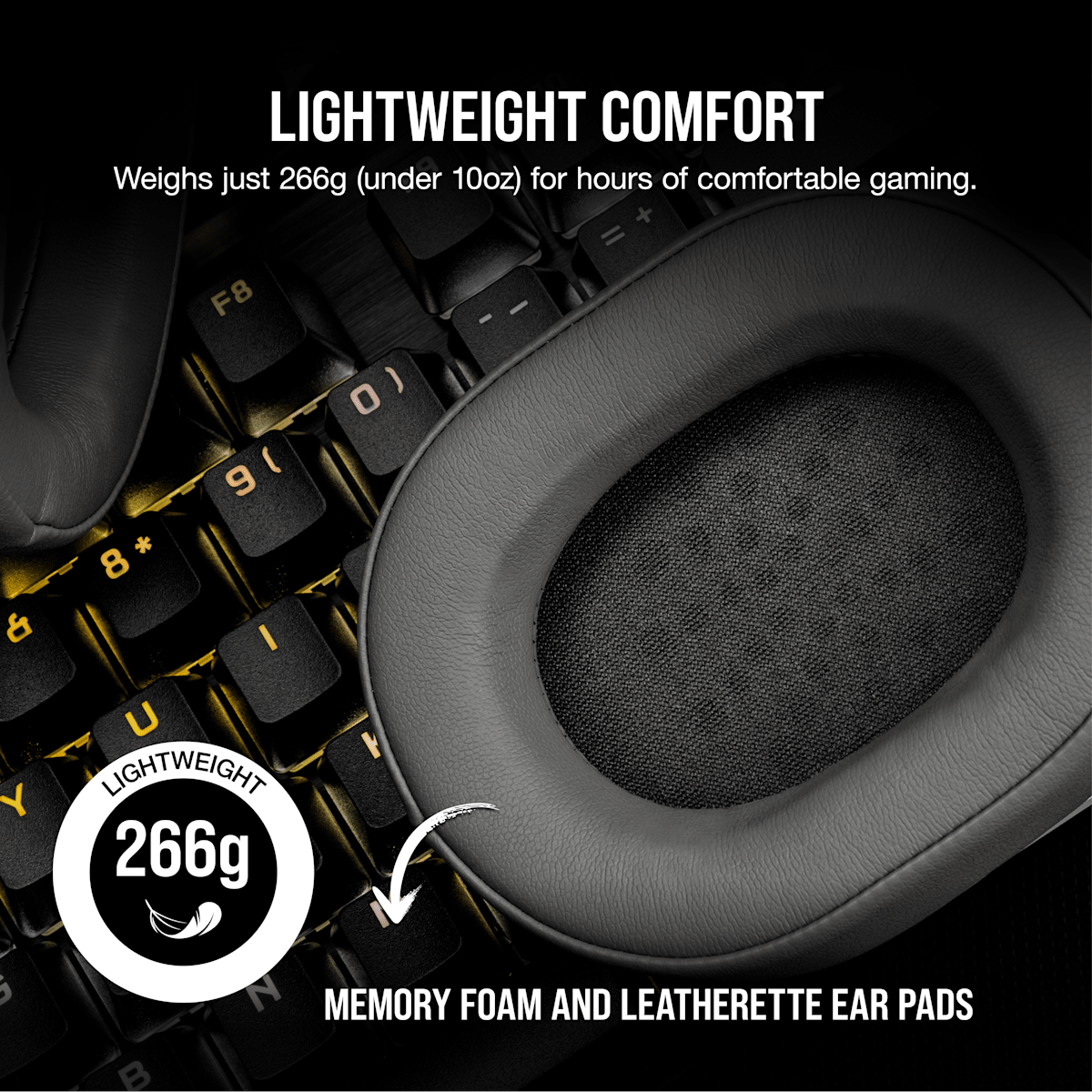 Corsair HS55 Wireless Core Gaming Headset, цвет: Графитовый серый — фото 5