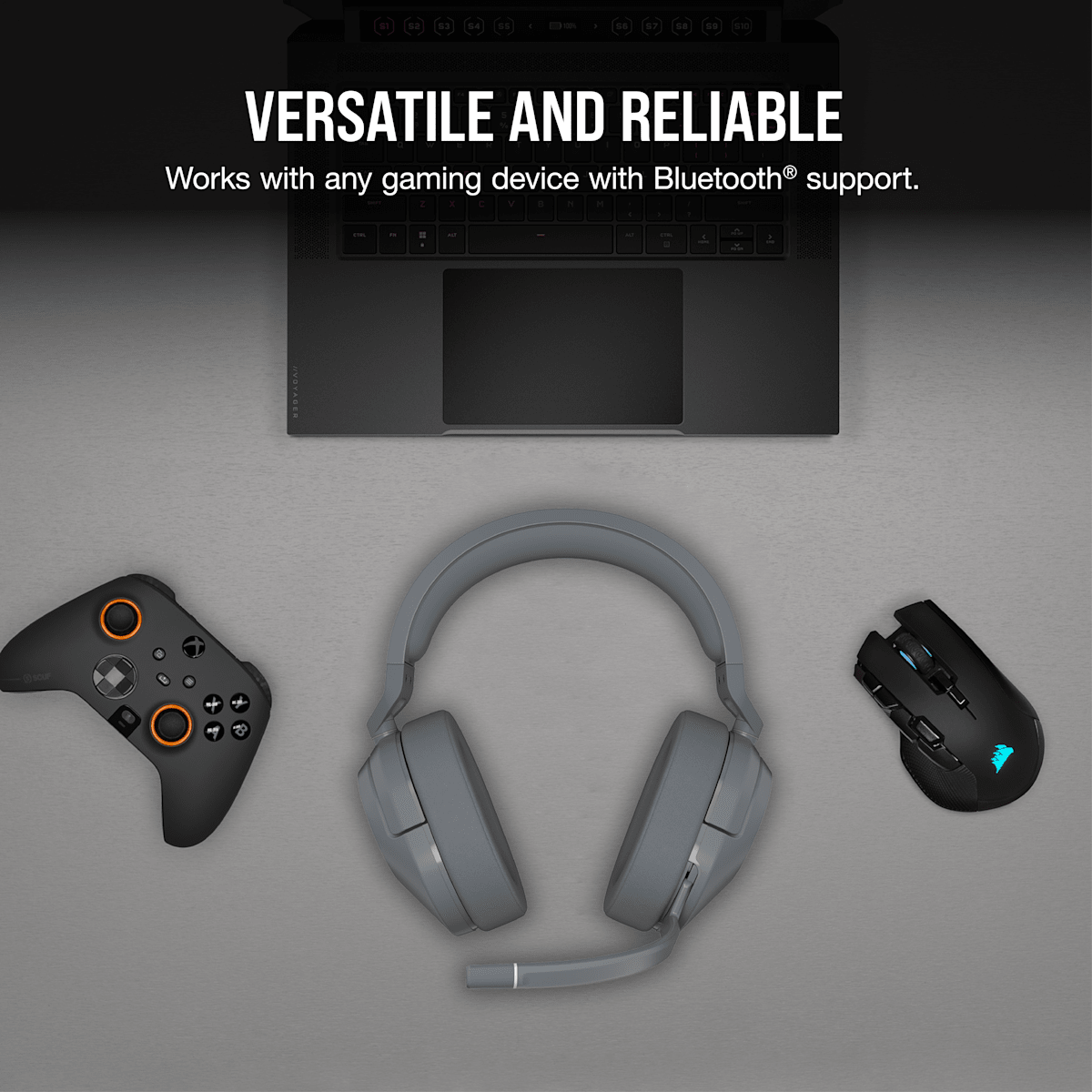 Corsair HS55 Wireless Core Gaming Headset, цвет: Графитовый серый — фото 6