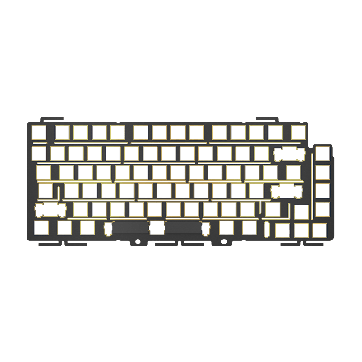 Corsair Makr 75 FR4 Switch Plate, цвет: Чёрный / Ansi Layout — фото 1