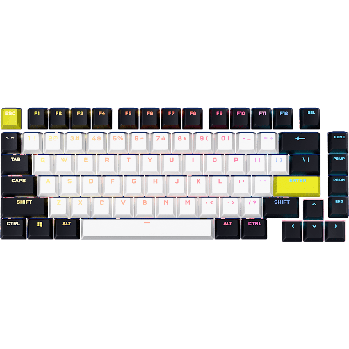Corsair Pbt Double-Shot Pro Keycap Mod Kit - Eclipse - NA Layout