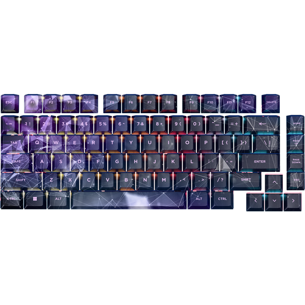 Corsair Pbt Dye-Sublimated Keycap Mod Kit - Sci-Fi Dark - NA Layout — фото 1