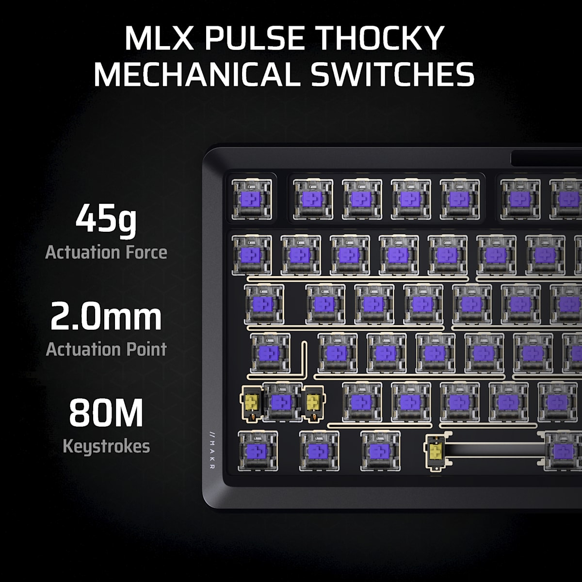 Corsair MLX Pulse Thocky Mechanical Keyswitches — фото 3
