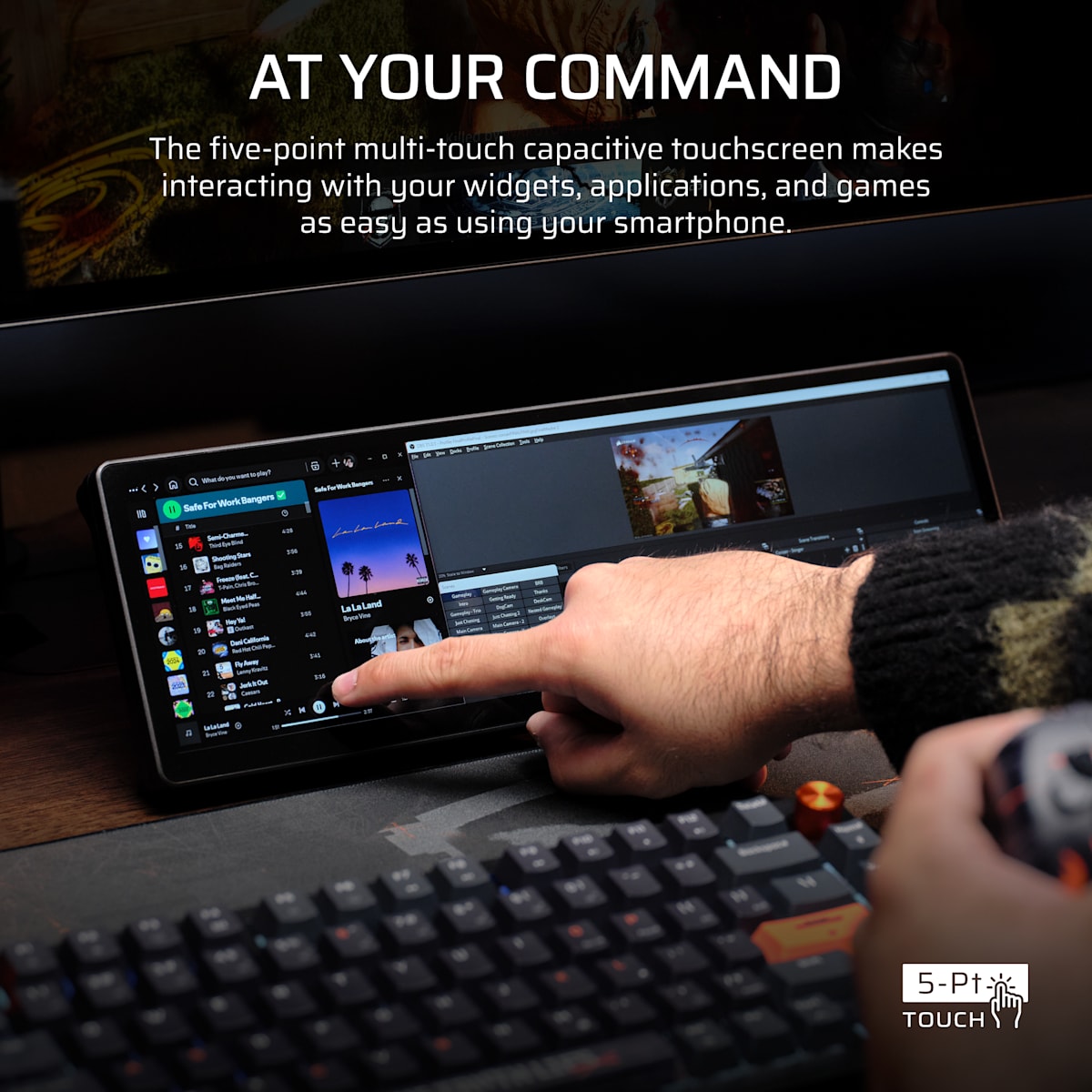 Corsair Xeneon Edge 14.5 inch LCD Touchscreen, цвет: Чёрный — фото 4