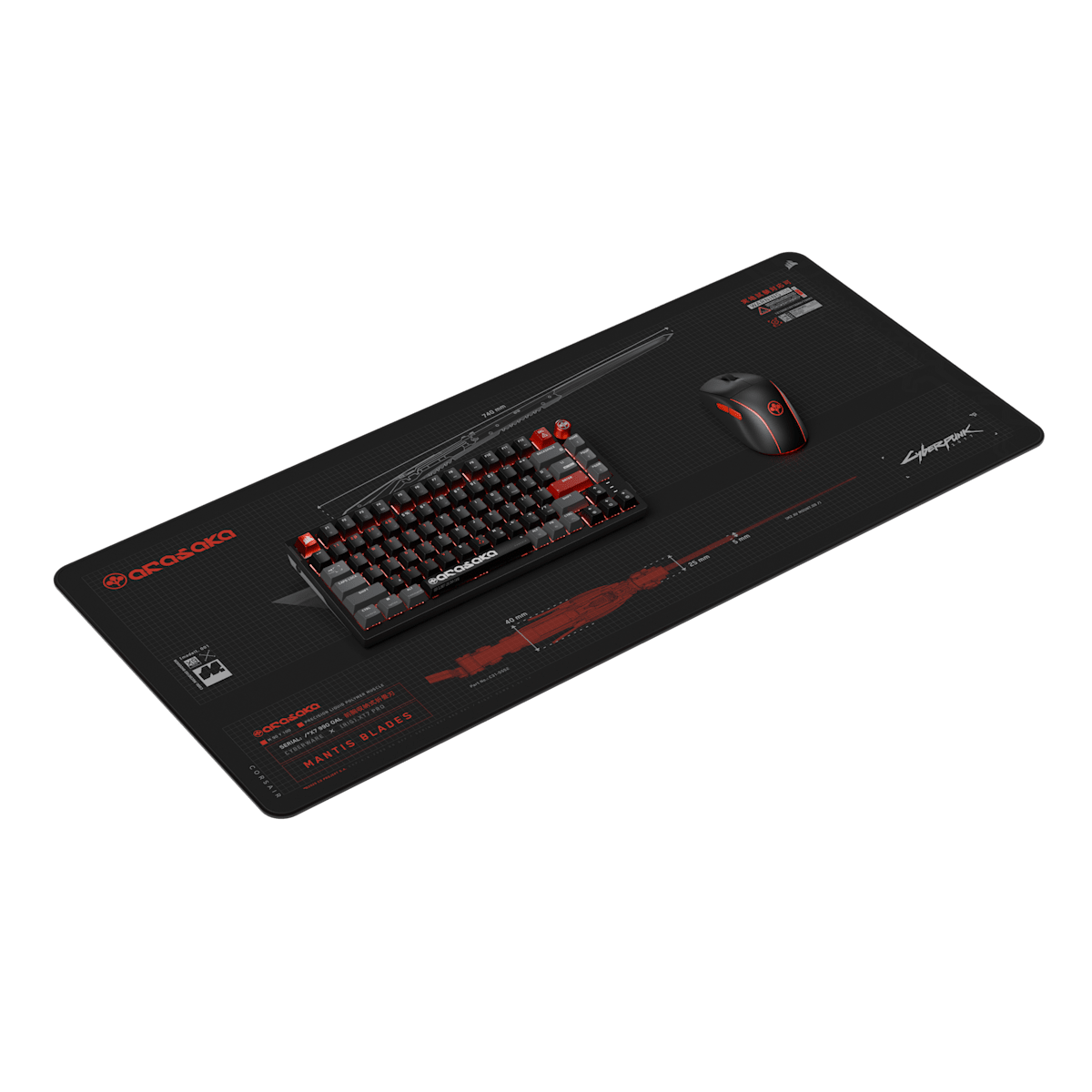 Corsair MM300 2XL Anti-Fray Cloth Gaming Mouse Pad – Cyberpunk 2077: Arasaka Edition — фото 4