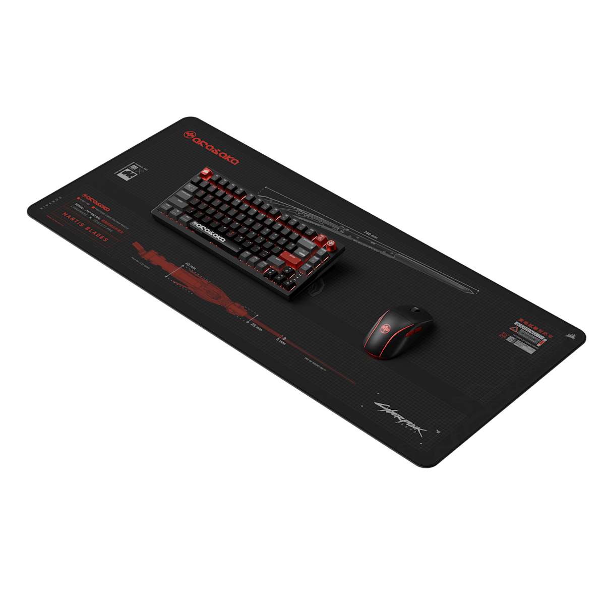 Corsair MM300 2XL Anti-Fray Cloth Gaming Mouse Pad – Cyberpunk 2077: Arasaka Edition — фото 5
