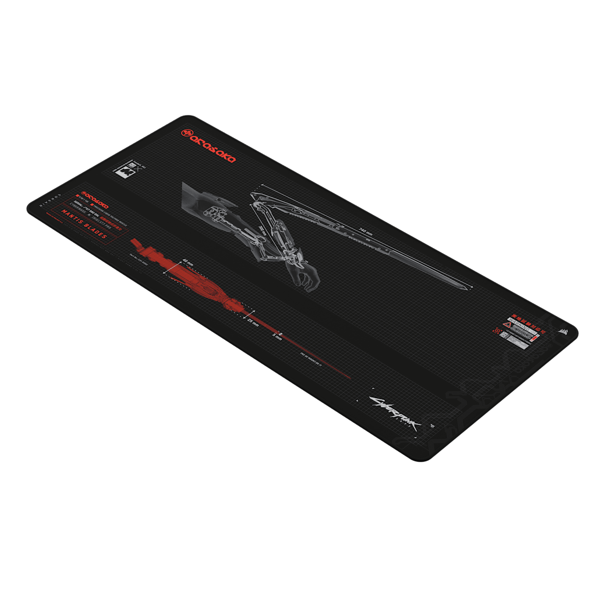 Corsair MM300 2XL Anti-Fray Cloth Gaming Mouse Pad – Cyberpunk 2077: Arasaka Edition — фото 3