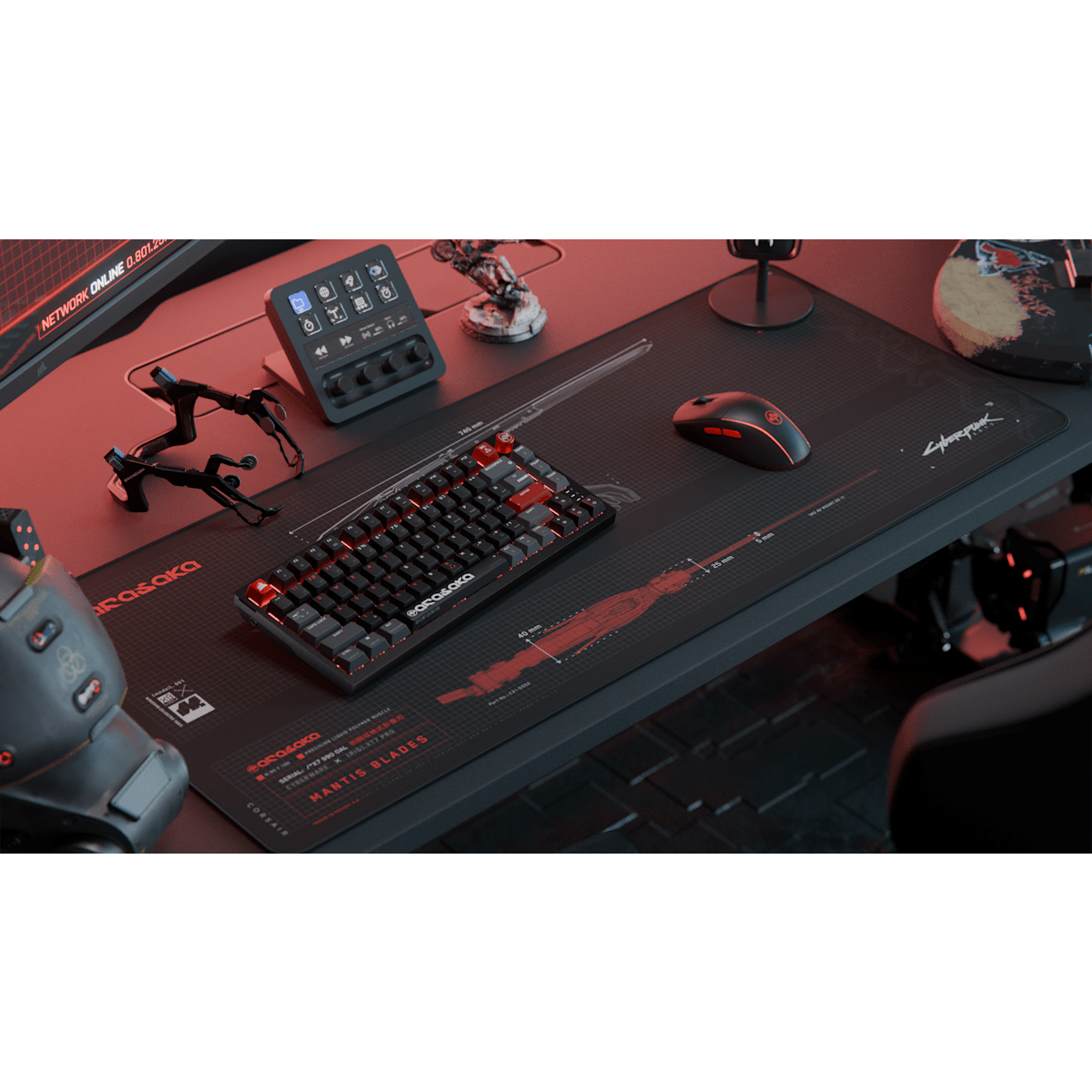 Corsair MM300 2XL Anti-Fray Cloth Gaming Mouse Pad – Cyberpunk 2077: Arasaka Edition — фото 7