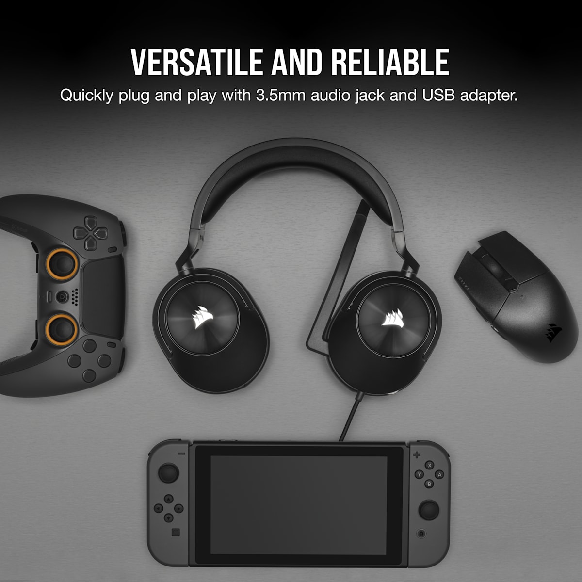 Corsair HS55 Surround V2 Wired Gaming Headset, цвет: Карбоновый — фото 5