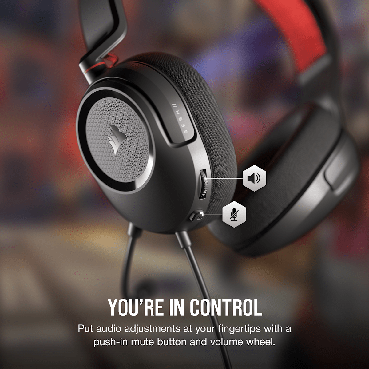 Corsair HS35 v2 Multiplatform Gaming Headset, цвет: Синий — фото 7
