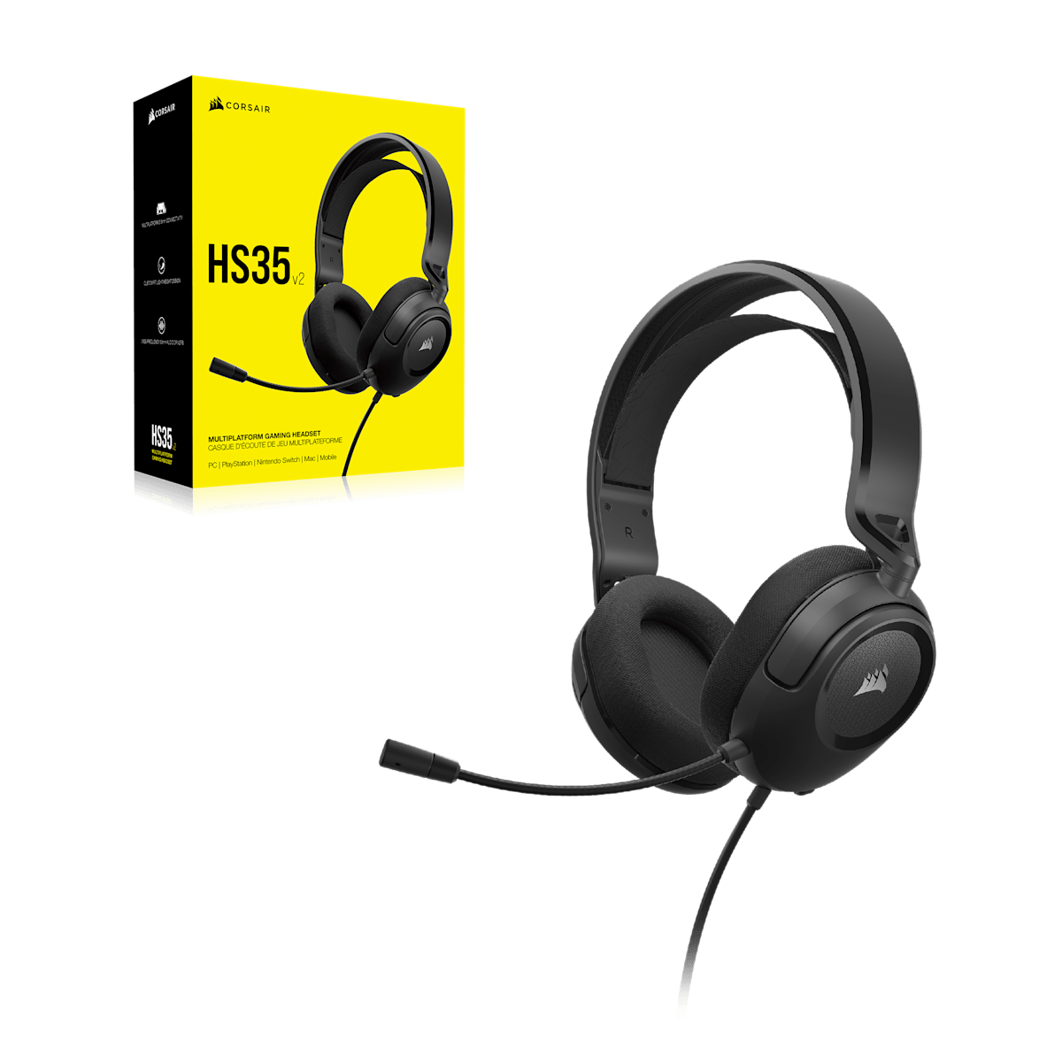 Corsair HS35 v2 Multiplatform Gaming Headset, цвет: Синий — фото 9