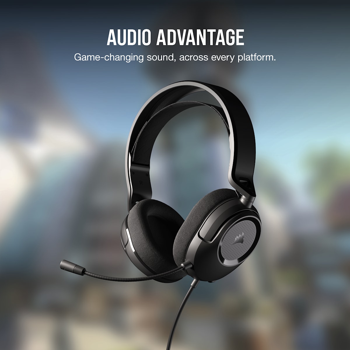 Corsair HS35 Surround v2 Multiplatform Gaming Headset, цвет: Карбоновый — фото 2