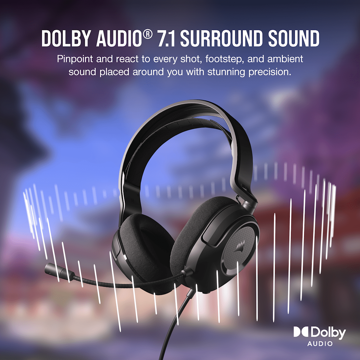 Corsair HS35 Surround v2 Multiplatform Gaming Headset, цвет: Карбоновый — фото 4