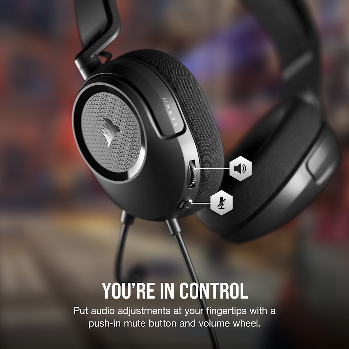 Corsair HS35 Surround v2 Multiplatform Gaming Headset, цвет: Карбоновый — фото 8