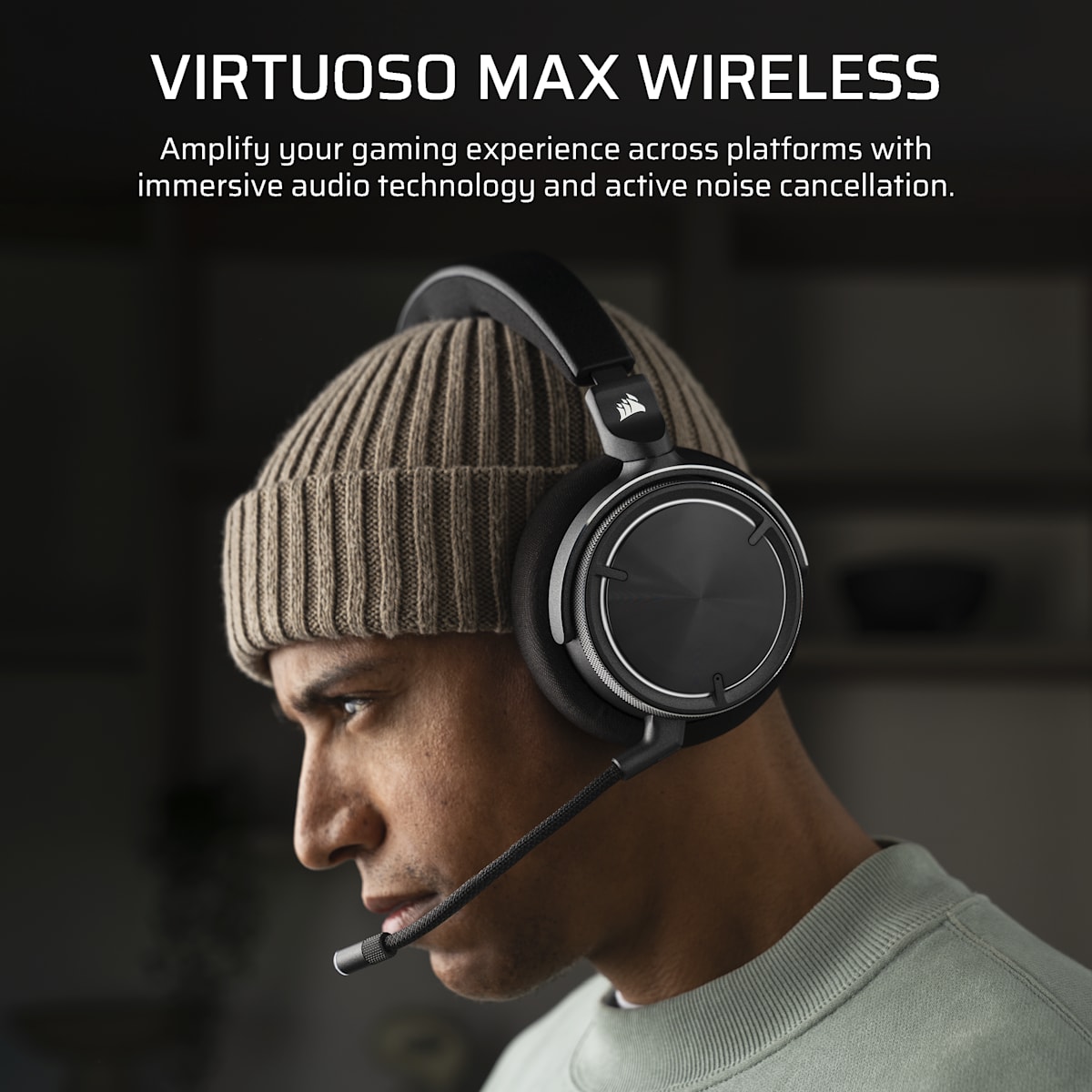 Corsair Virtuoso Max Wireless Gaming Headset, цвет: Карбоновый — фото 2