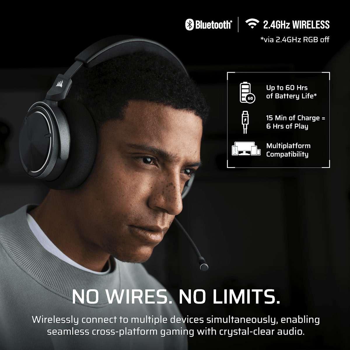 Corsair Virtuoso Max Wireless for Xbox Gaming Headset, Carbon — фото 6