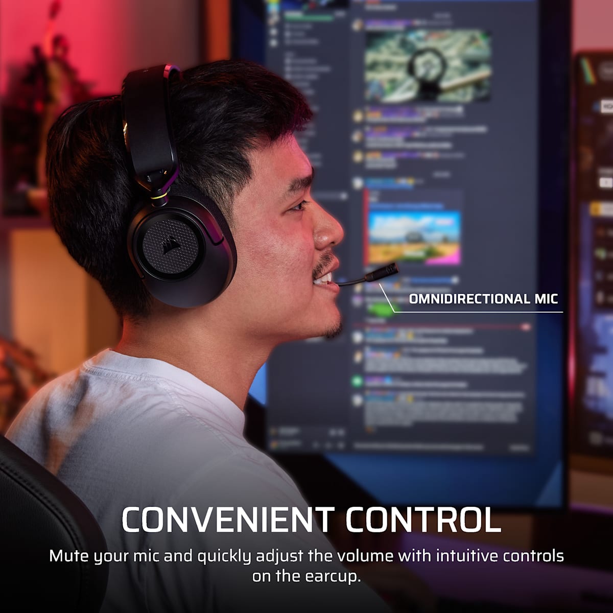 Corsair HS35 v3 Gaming Headset, цвет: Карбоновый — фото 6