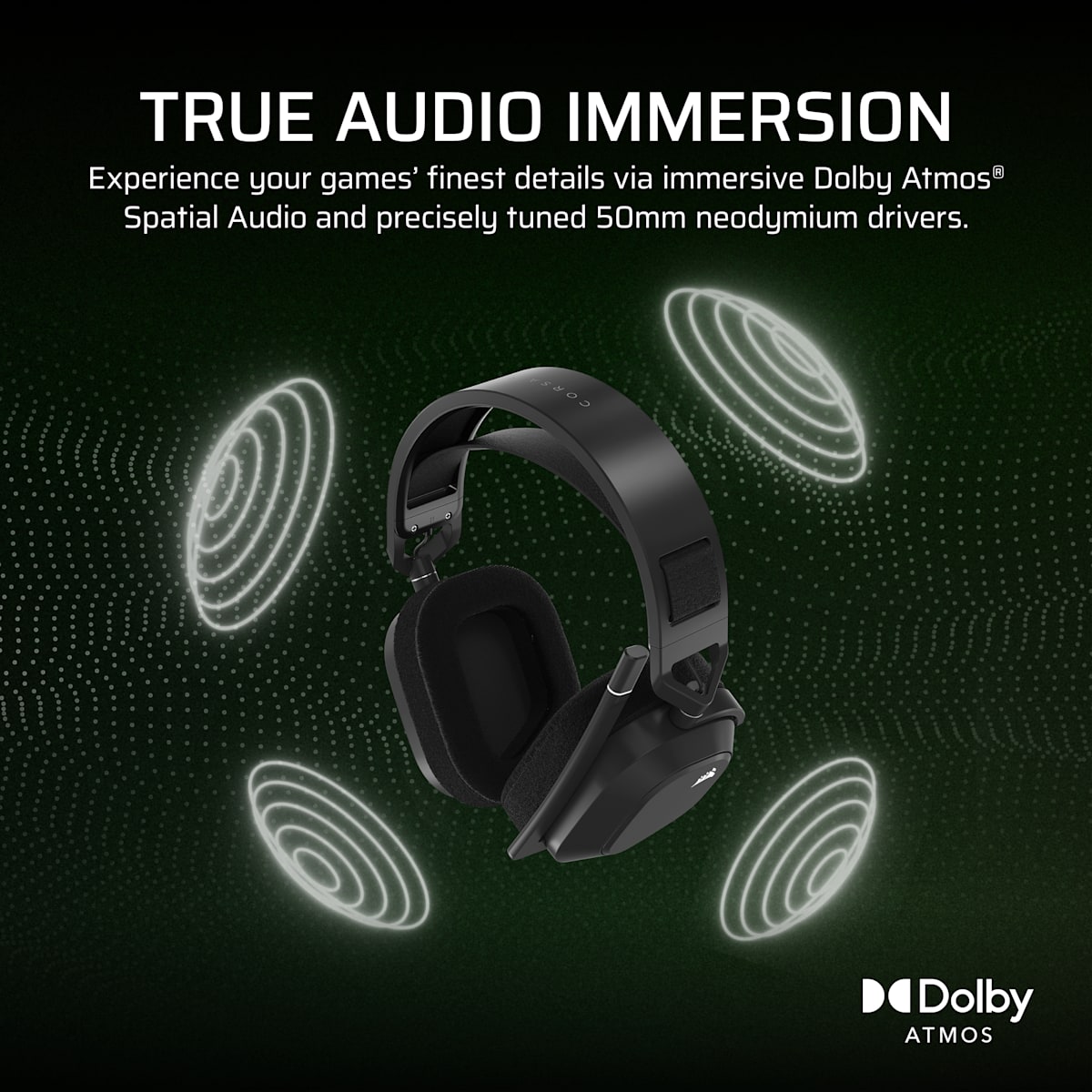 Corsair HS80 MAX Premium Wireless Gaming Headset for Xbox with Spatial Audio — фото 6