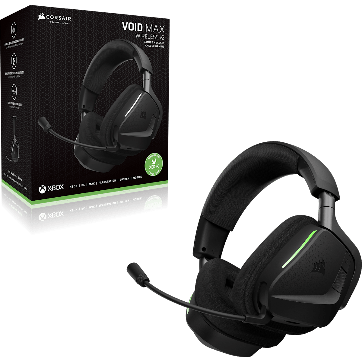 Corsair Void v2 Max Wireless Gaming Headset for Xbox - Carbon — фото 10