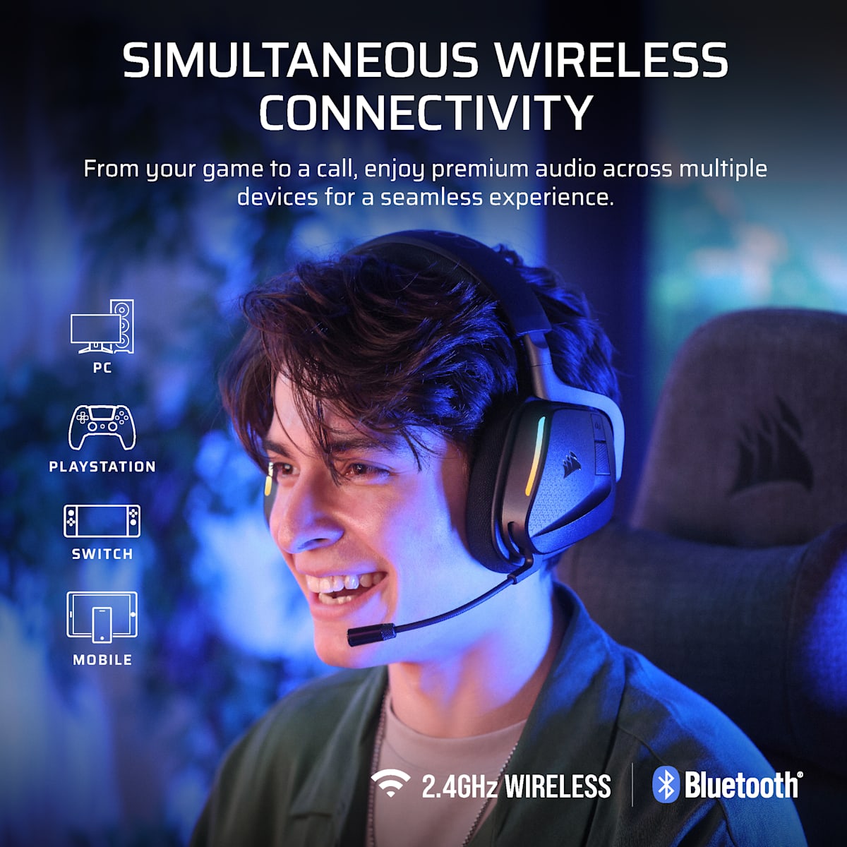 Corsair Void v2 Max Wireless Gaming Headset - Carbon — фото 2