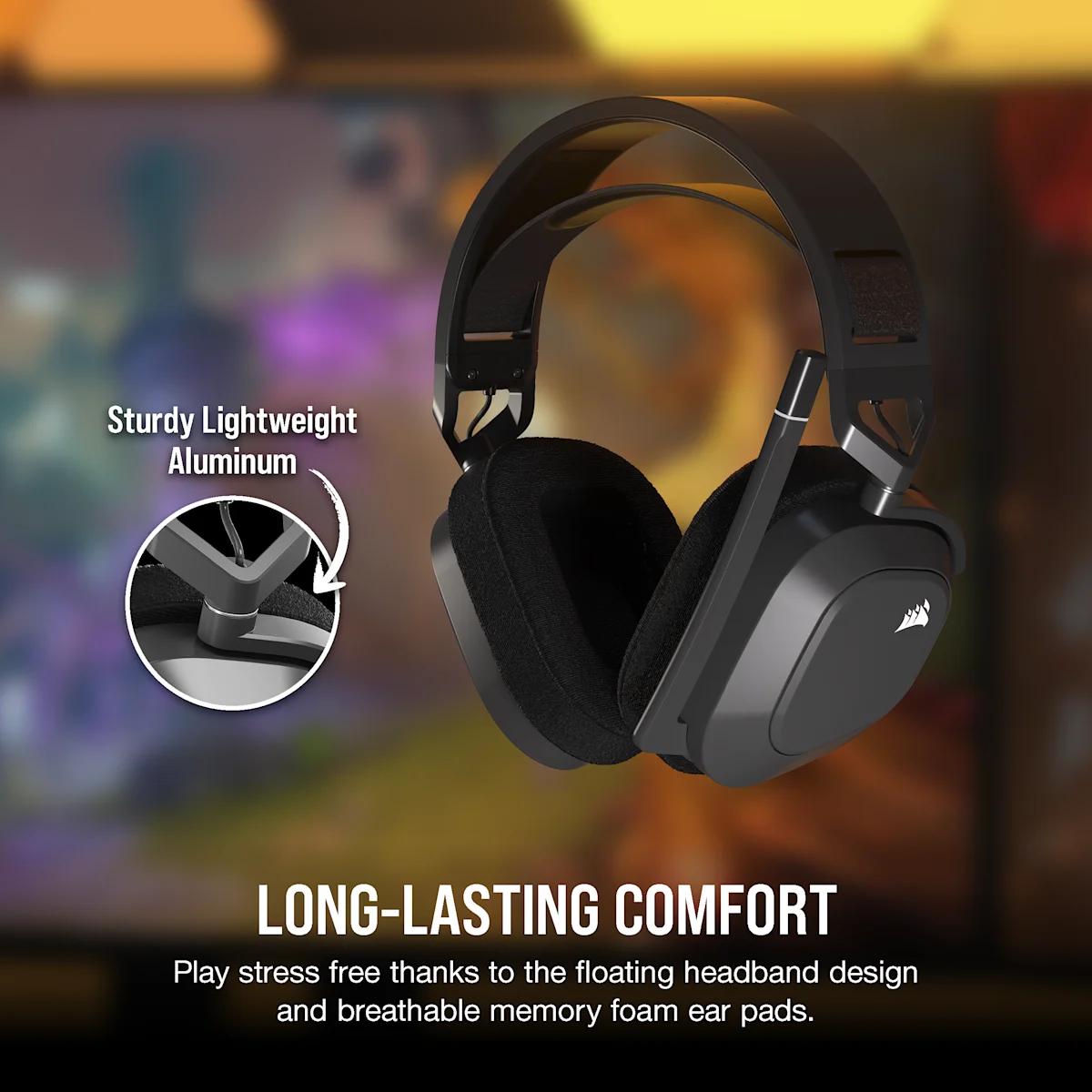 Corsair HS80 Max Wireless Gaming Headset, цвет: Стальной серый — фото 4