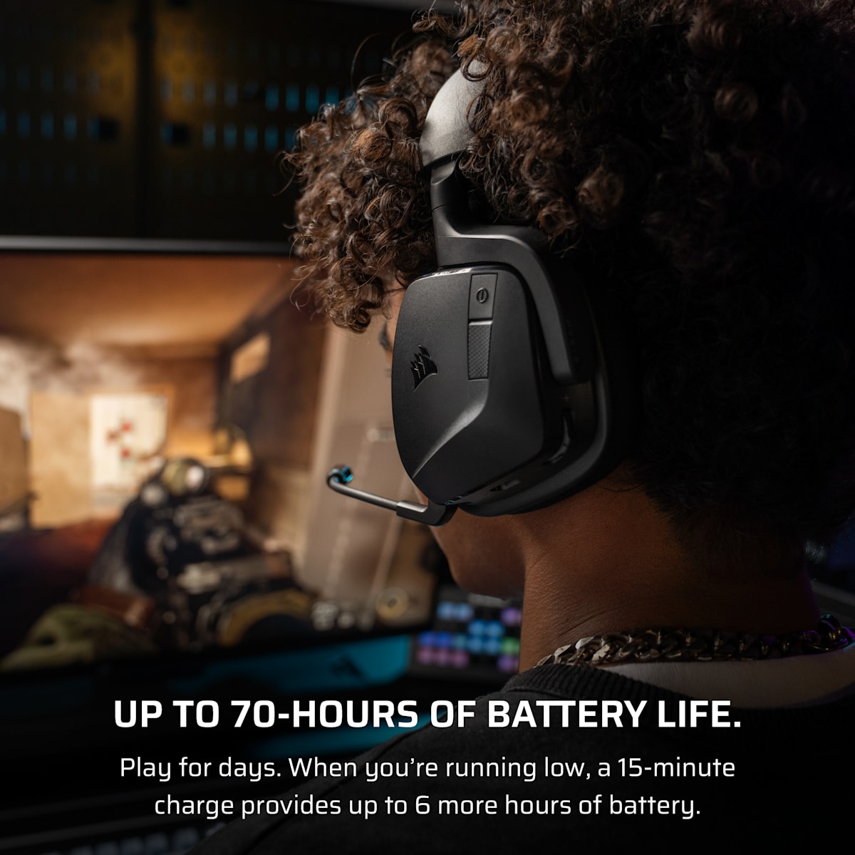 Corsair Void Wireless v2 Gaming Headset, цвет: Карбоновый — фото 6