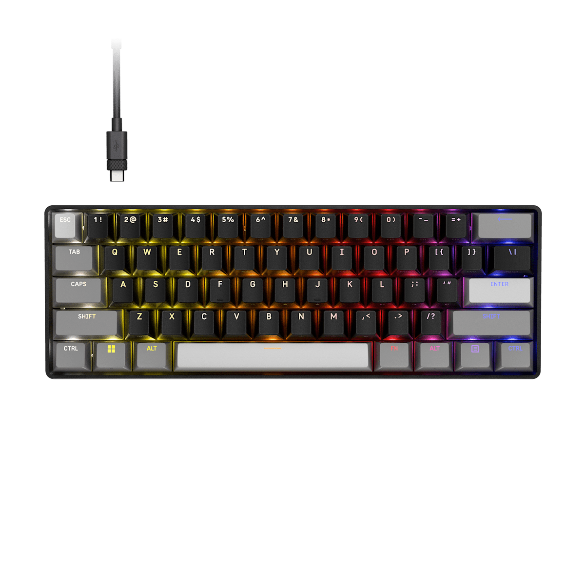Corsair Clipper Pro Mini 60 Hall Effect Gaming Keyboard, цвет: Чёрный — фото 1