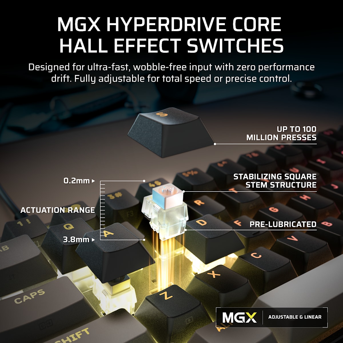 Corsair Clipper Pro Mini 60 Hall Effect Gaming Keyboard, цвет: Чёрный — фото 3