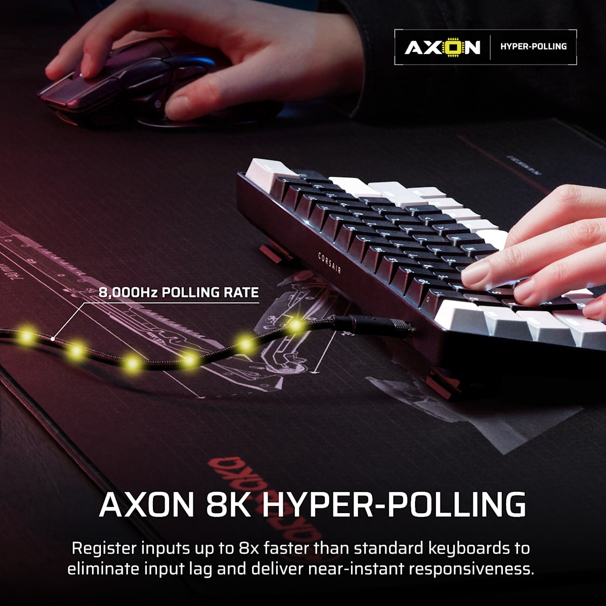 Corsair Clipper Pro Mini 60 Hall Effect Gaming Keyboard, цвет: Чёрный — фото 8