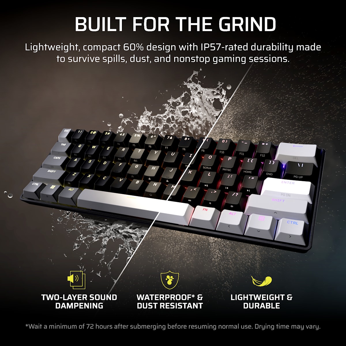 Corsair Clipper Pro Mini 60 Hall Effect Gaming Keyboard, цвет: Чёрный — фото 10