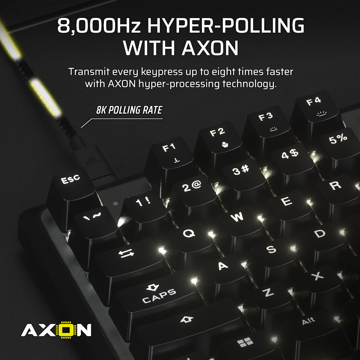 Corsair K70 Pro Tkl High-Performance Hall Effect Programmable Gaming Keyboard with Rapid Trigger, цвет: Чёрный, вариант 1 — фото 6