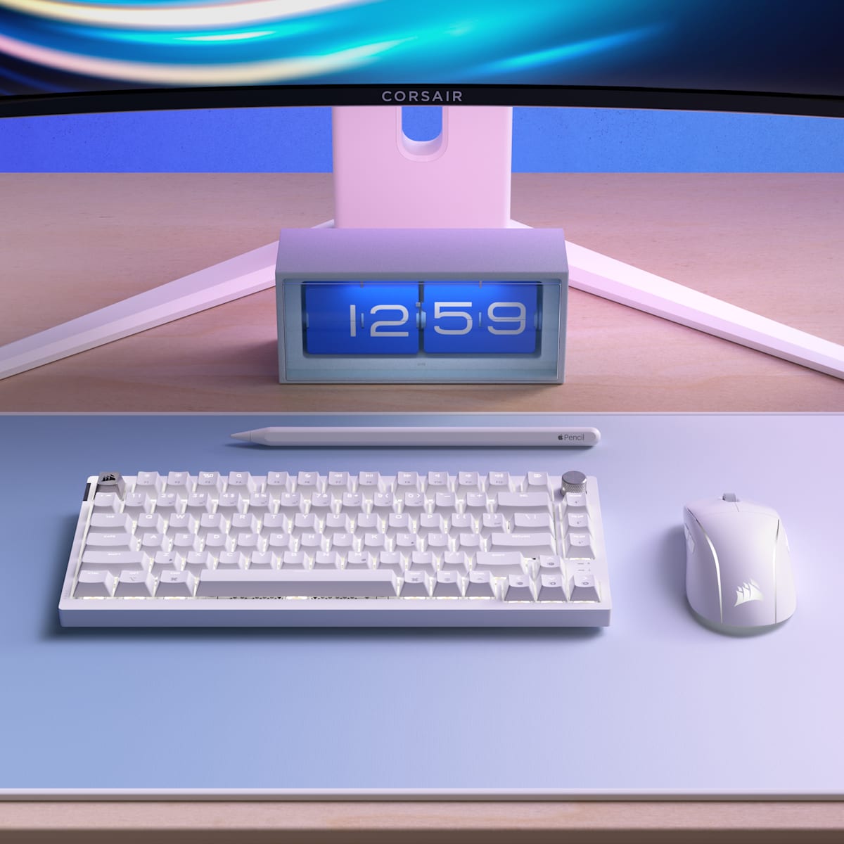Corsair K65 Plus 75% RGB Mechanical Gaming Keyboard for Mac and PC – Frost White — фото 4