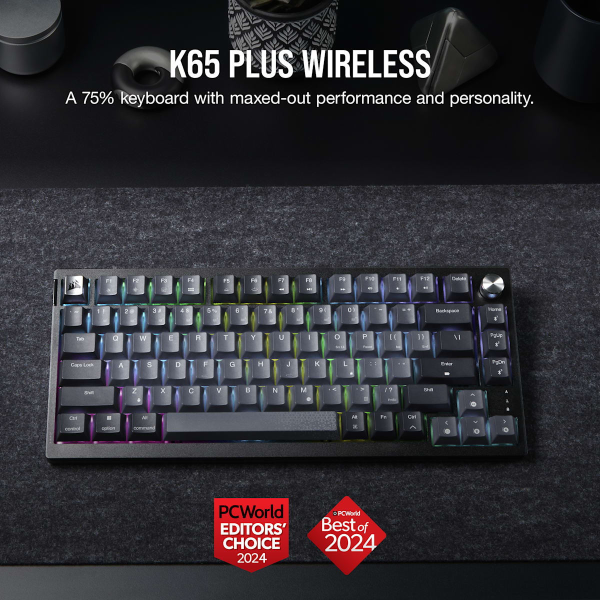 Corsair K65 Plus Wireless 75% RGB Mechanical Gaming Keyboard — фото 2